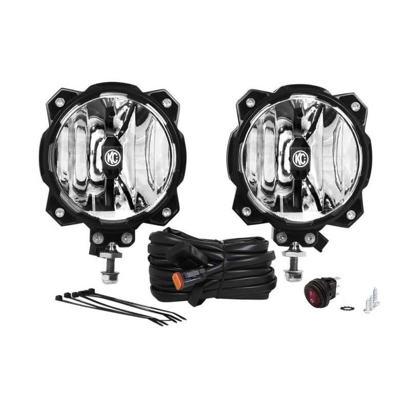 Ensemble de 2 Phares Led KC Gravity Pro6 Wide 40W Jeep