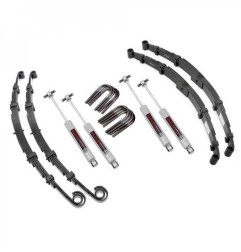 Kit suspension +2.5" 65mm avec amortisseurs Rough Country Jeep CJ CJ5 CJ7 1976-86 61030