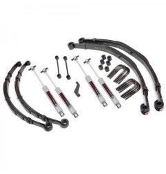 Kit de suspension rehausse +4" 10cm avec amortisseurs ROUGH COUNTRY pour JEEP CJ CJ5 CJ7 de 1976 à 1981 CJ+4"675-76-8130