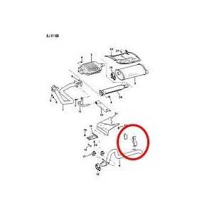 support echappement arriere Jeep Wrangler YJ 1987-96