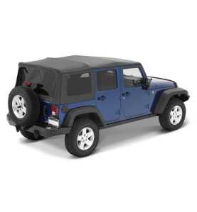 Capotage SUPERTOP NX Black Diamond Factory Jeep Wrangler JK 4 portes 2007 à 2018. 54723-35