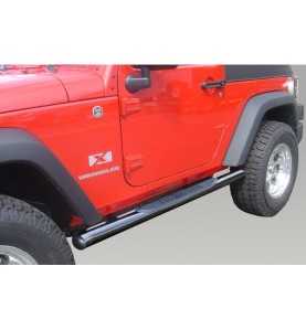 Marche pied tube 3 pouces brillant Jeep Wrangler JK 2 portes 11590.05