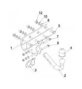 Attelage fixe JEEP Grand-Cherokee WH 2005-2010