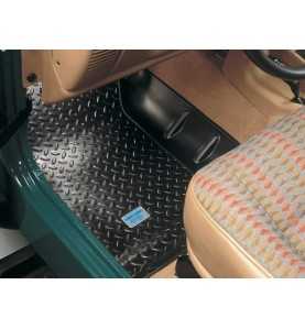 Tapis de sol avant caoutchouté noir Jeep CJ 76-86