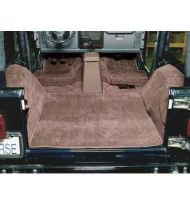 Tapis moquette intérieur marron pour Jeep Wrangler TJ de 1996 à 2006. 1606.22 / 13691.10