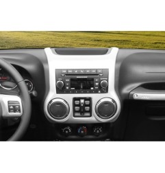 Tableau de bord Console centrale argent brossé 11-18 Wrangler JK