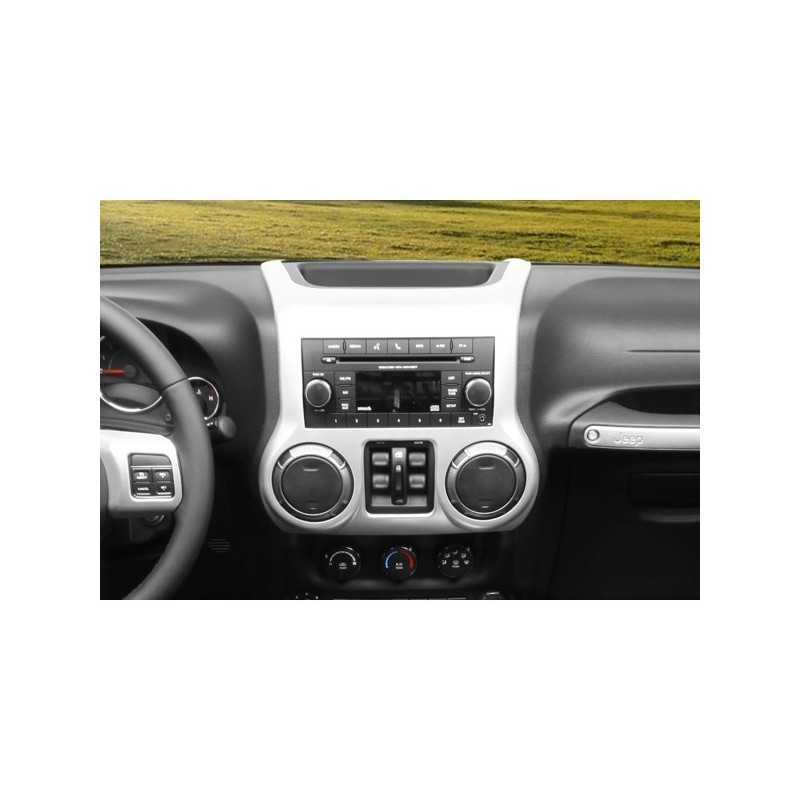 Tableau de bord Console centrale argent brossé 11-18 Wrangler JK