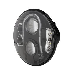 Optique de phare à LED 7 pouces E-mark noir Gerneration 2 Jeep Wrangler JK 07-18 0824.27