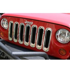 Inserts de calandre chrome Jeep Wrangler JK