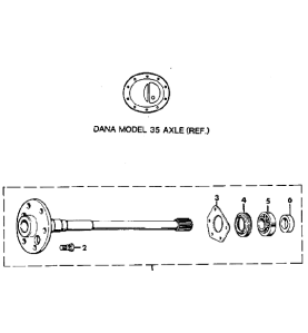 Roulement roue arrière (kit) Dana35 1984-89 53000475K