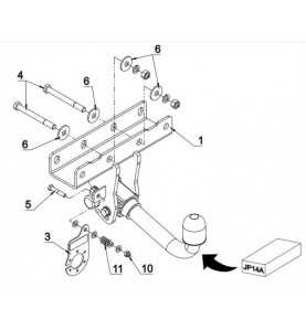 Attelage démontable sans outil Jeep Wrangler JL 