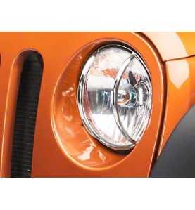 grille protection phare (2) inox jeep JK