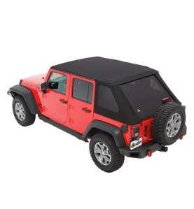 Bâche bestop Trektop NX Plus Black Diamond pour: JEEP WRANGLER JK 4 portes 2007 à 2018 56923-17 / 56853-35