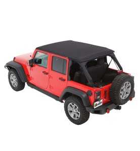 Bâche bestop Trektop NX Plus Black Diamond pour: JEEP WRANGLER JK 4 portes 2007 à 2018 56923-17 / 56853-35