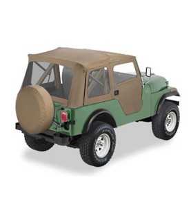 Capotage Supertop Tan ( marron ) avec portes soft-top Jeep CJ 51597-04