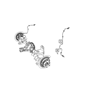 Capteur ABS arrière Gauche ou Droit Jeep Wrangler JL 68404545AA 68404545