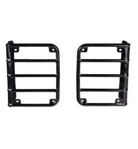 Grille protection feux arrière noir brillant Jeep Wrangler JK