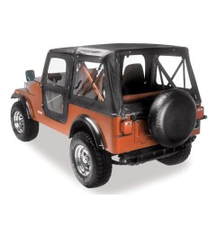 Bâche soft-top de rechange Black Crush Jeep CJ 76-86 Bestop