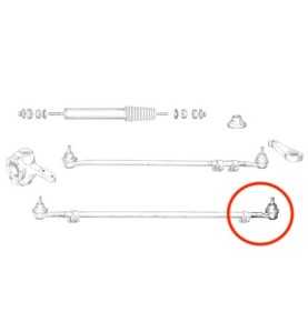 Rotule direction gauche Jeep Willys MB CJ CJ5 CJ7 Hotchkiss M201 GPW. J8136600