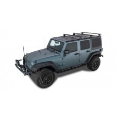 Galerie de toit RHINO-RACK SANS PLATEAU Wrangler JK 4 portes alu JA6390