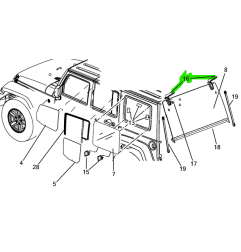 COUVERCLE CHARNIERE HAYON MOPAR Jeep Wrangler JK