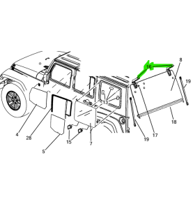 COUVERCLE CHARNIERE HAYON MOPAR Jeep Wrangler JK 68140033AA