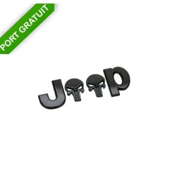 Emblème de crâne en métal 3D autocollant NOIR Jeep 0931.02