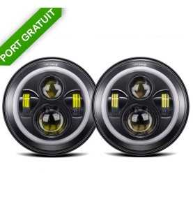 Phare optique LED 7" (la paire) Jeep Wrangler TJ / JK / CJ 3101.03