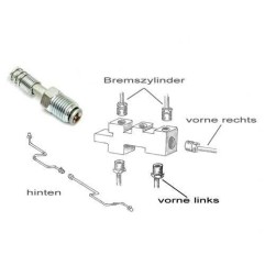 Conduite frein avant gauche Jeep Wrangler YJ 87-95