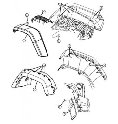 Agrafe clip extension aile Jeep Wrangler JK + KJ et KK