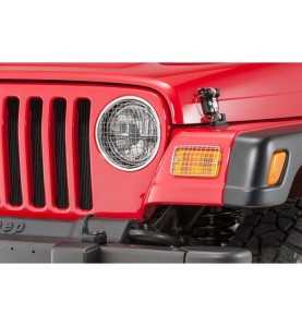 Grilles de feux inox avant/arrière Jeep Wrangler TJ RT34064