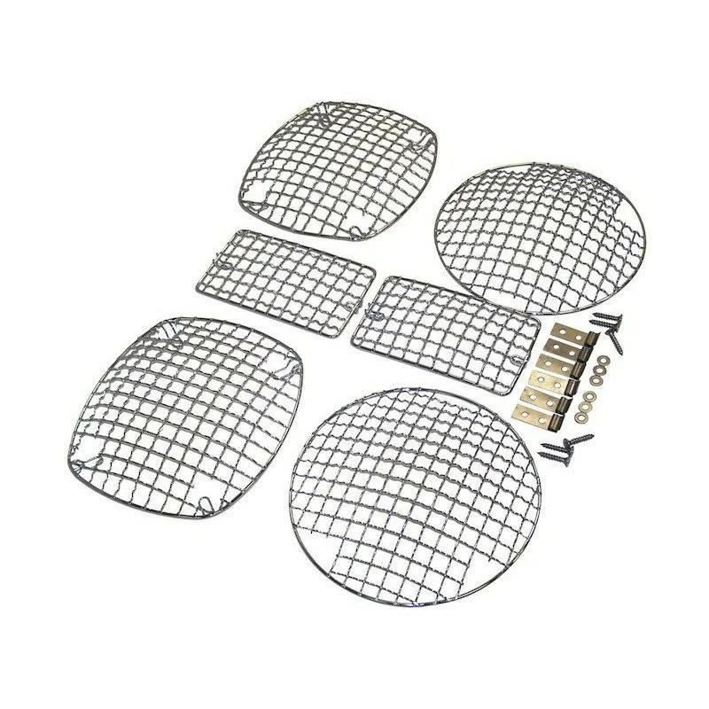 Grilles de feux inox avant/arrière Jeep Wrangler TJ RT34064