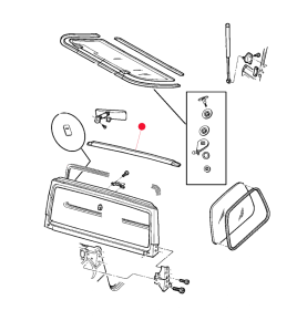 Joint supérieur baie de pare-brise Jeep Wrangler TJ 55395101AB