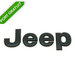 Logo Emblème Jeep de couleur noir mat en aluminium. 166722