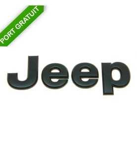 Logo Emblème Jeep de couleur noir mat en aluminium. 166722